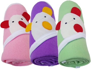 BRANDONN Newborn Original 3PCS.. Big Size (36 X 27) Cute Baby Blankets for Babies (Pink, Purple, CGreen; Pack of 3)