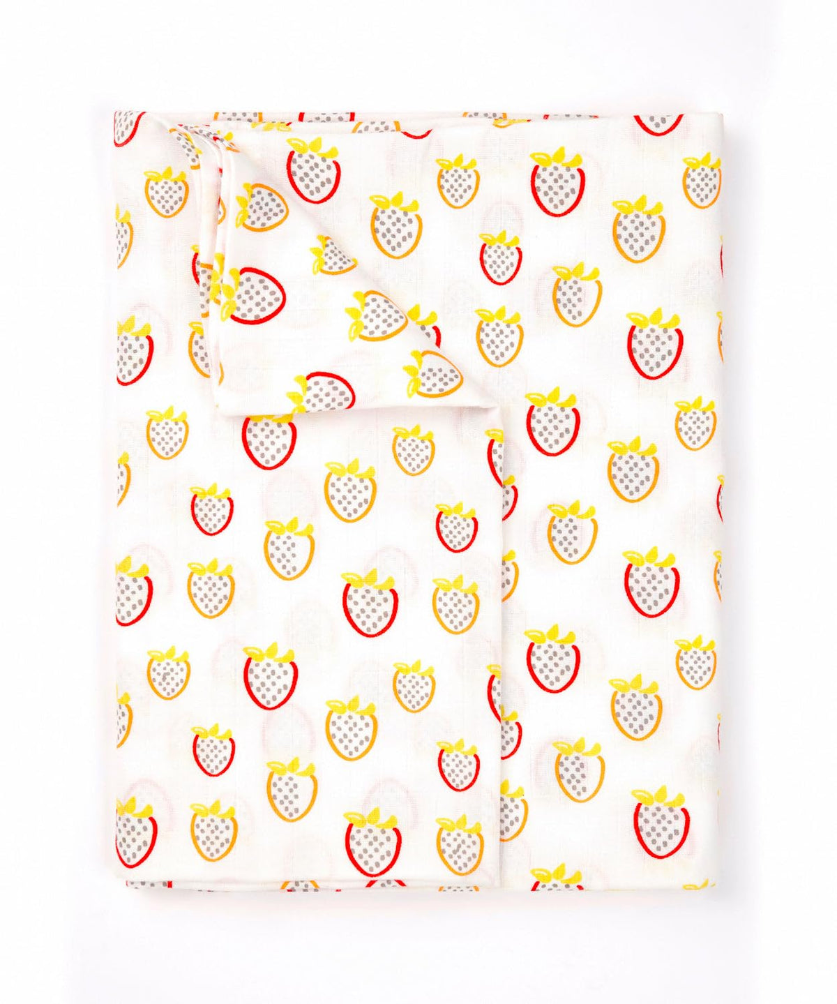 Momzjoy 100% Organic Cotton Muslin Swaddle  for Newborns/Baby | Pack of 1 | 09 Months | Lightweight & Breathable | Bery Strawb