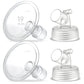 Maymom Two-Piece Wide Neck Pump Parts For Spectra S1/S2 Pumps; Incl Wide Mouth Flanges; Not Original Spectra Flange (19 Mm Two F