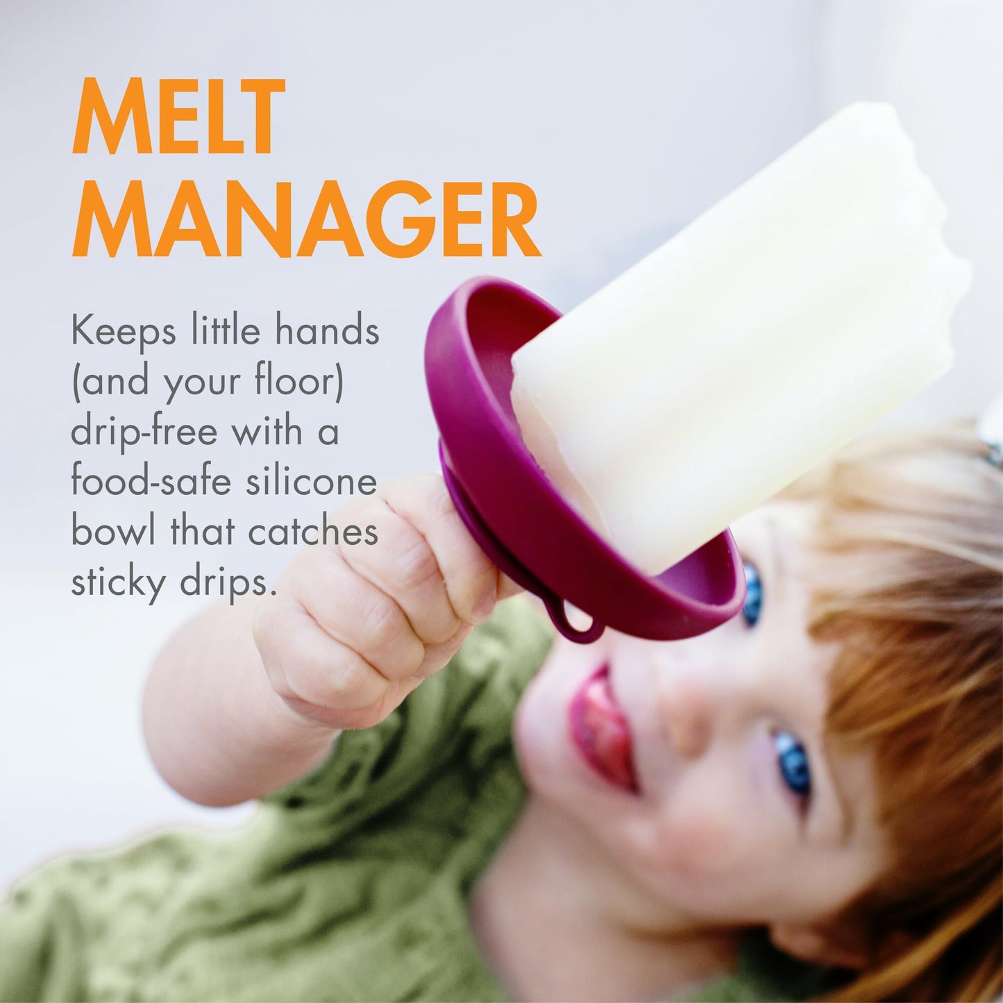 Boon Drizzle Popsicle Holders For Kids - Includes 2 On-The-Go Travel Cases - Catches Drips Before They Drop - Frozen Popsicle An