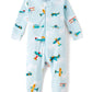 The Children'S Place,Baby Boys,And Toddler Long Sleeve 100% Cotton Zip-Front One Piece Footed Pajamas,Blue Planes,4 Years