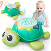 Lehoo Castle Baby Toys 6-12 Months, Tummy Time Toys Turtle Baby Crawling Toys with Light & Sound, Musical Moving Toys for 9-12 M