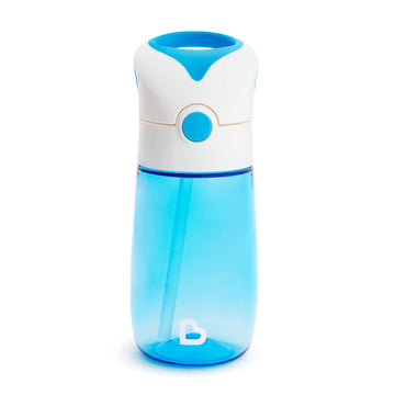 Munchkin Flip & Go Toddler Sippy Cup With Straw, 12 Ounce, Ultra Durable Tritan Material, Blue