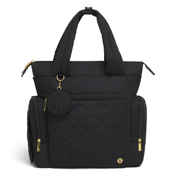 Huggies Cozy Hugpack Tote Diaper Bag, Black Quilted