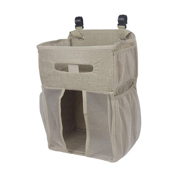 LOOM TREE Bedside Storage Bag Essentials Bag Hanging Storage Bag for Newborn Baby Wall Khaki | Nursery DCo | Boxes & Storage