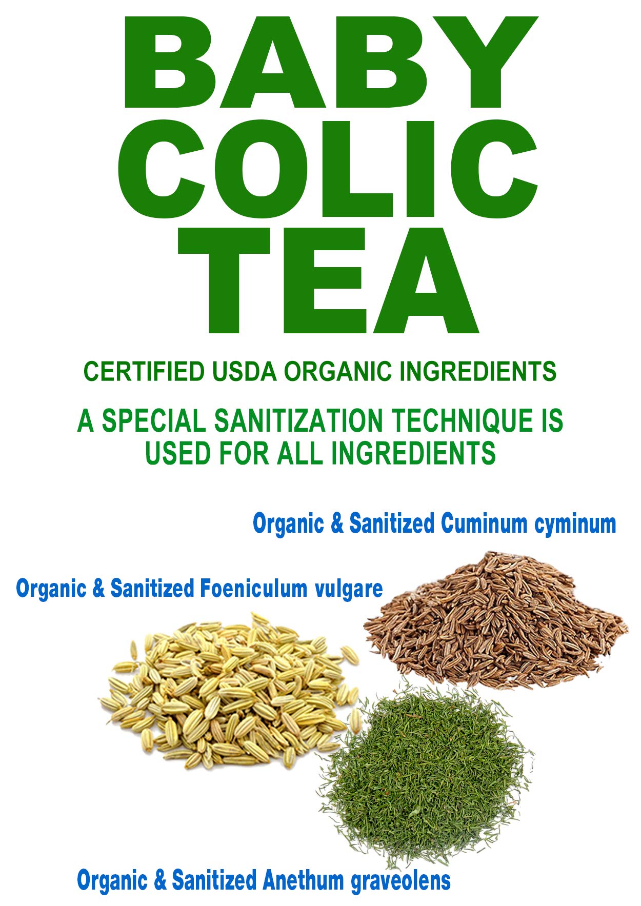 Secrets Of Tea Baby Colic Tea For Gas, Acid Reflux Relief, Tummy, And Sleep - Natural Usda Organic Caffeine-Free Herbal Calming