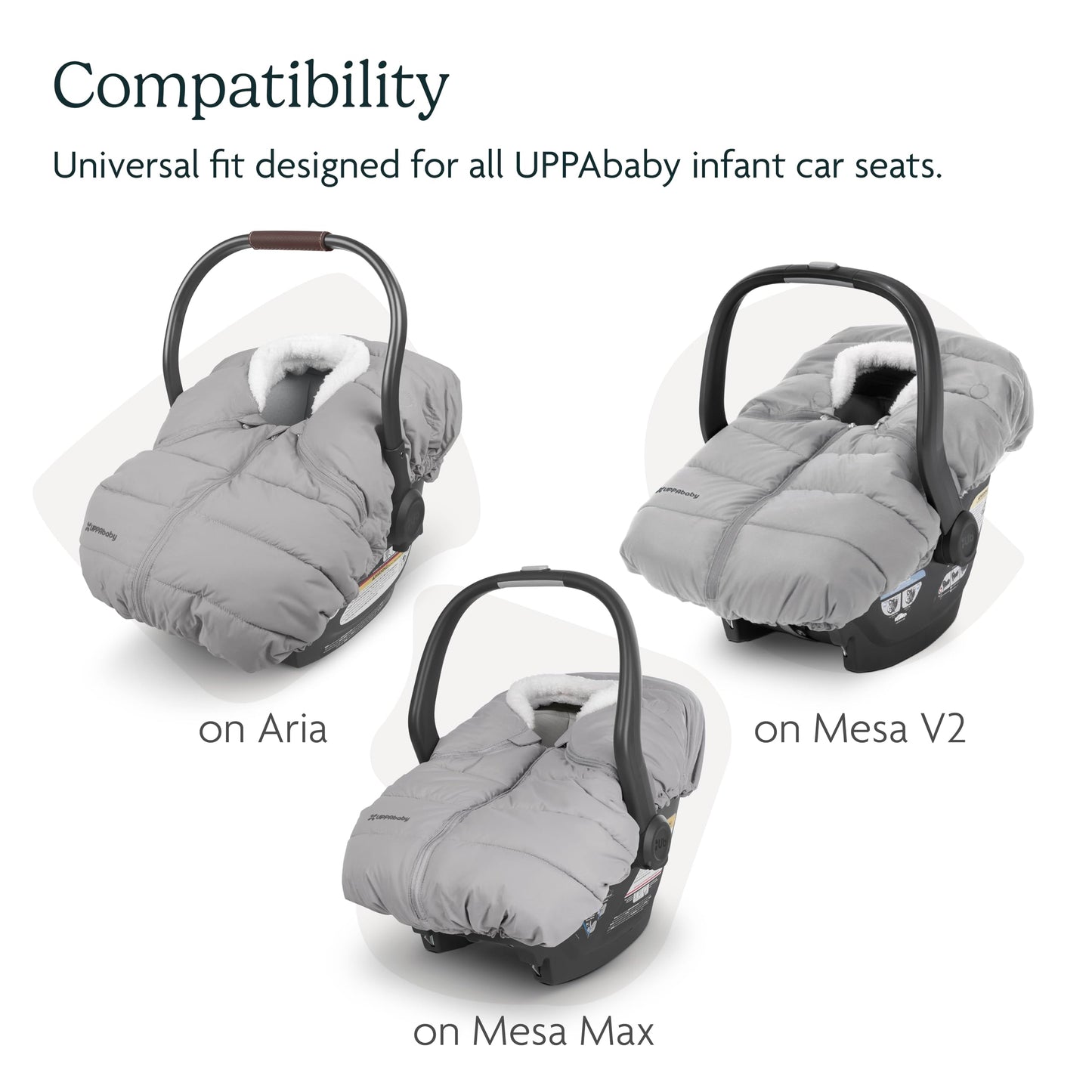 Uppababy Cozyganoosh For Aria And Mesa Infant Car Seat Carriers/Easily Attaches To Aria, Mesa, Mesa V2, Mesa Max/Ultra-Plush, We