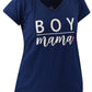 Boy Mama Matching Mommy And Me Outfits Mom Daughter Shirts Mothers Day Outfits Mama Mini Clothing (Womens M, Blue)