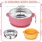 6 Pack 304 Stainless Steel Baby Bowls With Removable Non-Slip Silicone Shell, Suction Bowls For Baby, Scald-Resistant Food Conta