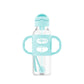 Dr. Brown'S Milestones Narrow Sippy Straw Bottle, Spill-Proof With 100% Silicone Handles And Weighted Straw, 8 Oz/250 Ml, Gray &