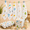 Muslin Cloth For New Born Baby  6 Layer Cotton Face Towels (Pack Of 5) | Extra Soft Baby Napkins & Burp Cloths For Infant, Todd
