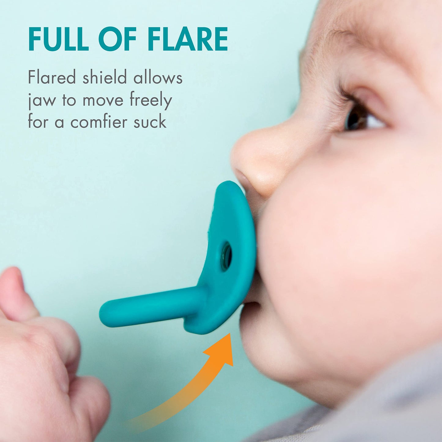 Boon Jewl Silicone Orthodontic Pacifier - Baby Pacifier With Soothing Gem-Shaped Nipple - Comfortable Baby Pacifiers Support Nat