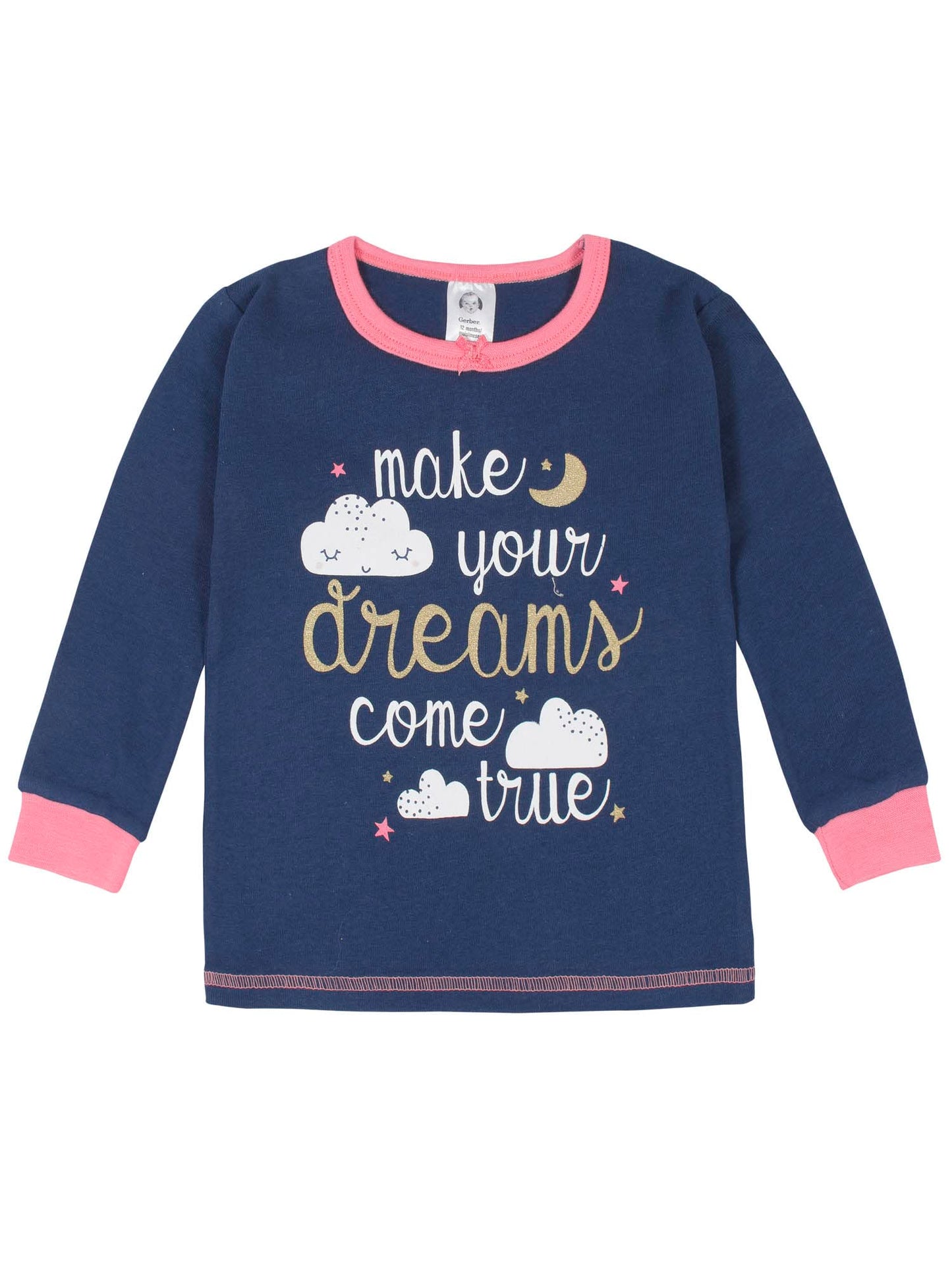 Gerber Baby Girls' 4-Piece Pajama Set, Dreams