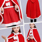 Little Red Riding Christmas Fur Princess Cape Hood Cloaks Costume For Girls 3-4 Years(110Cm)