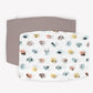 Little Unicorn Standard Pillowcase 2 Pack | Super Soft & Breathable Muslin Fabric | Snug Envelope Closure (Watercolor Critters)
