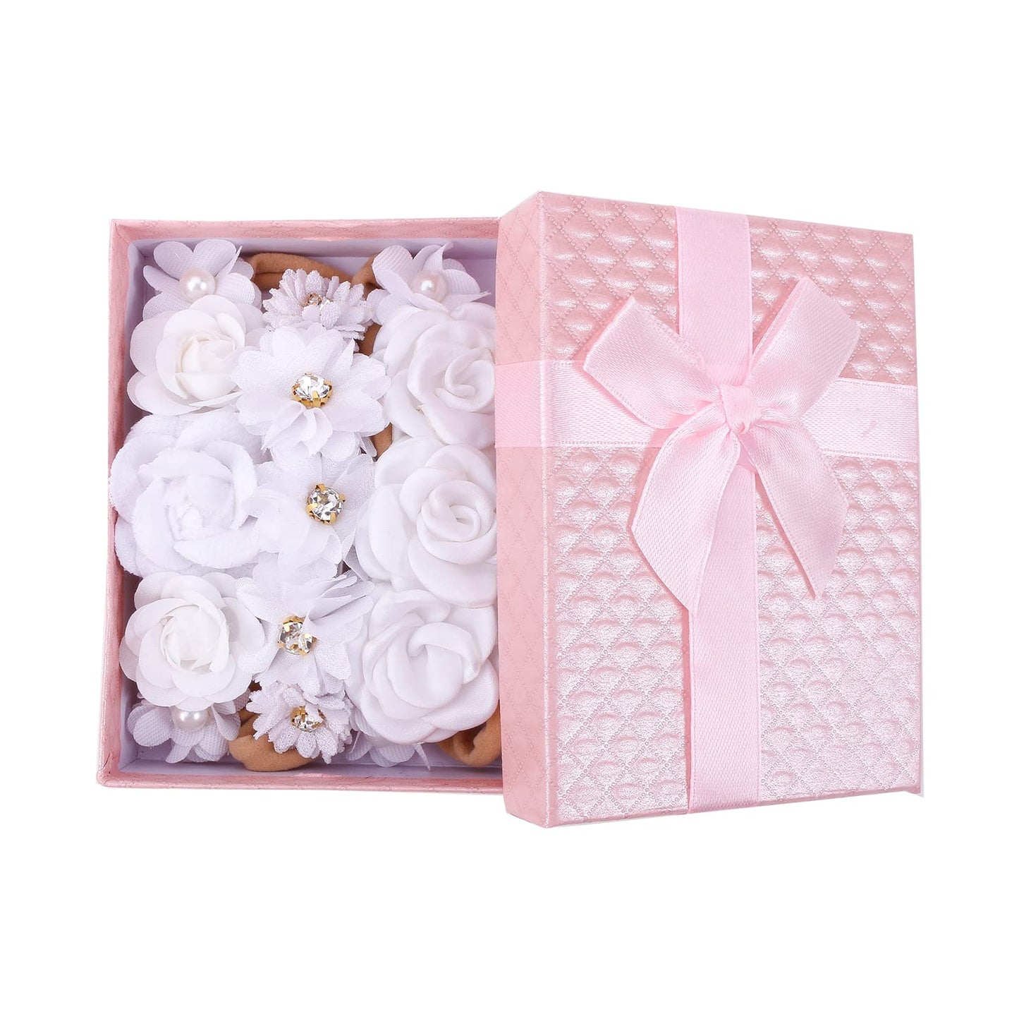 Bfnaagirl Baby Girl Floral Headband Nylon Flower Crown Elastic Hairband 3Pcs Hair Accessories Gift For Girls