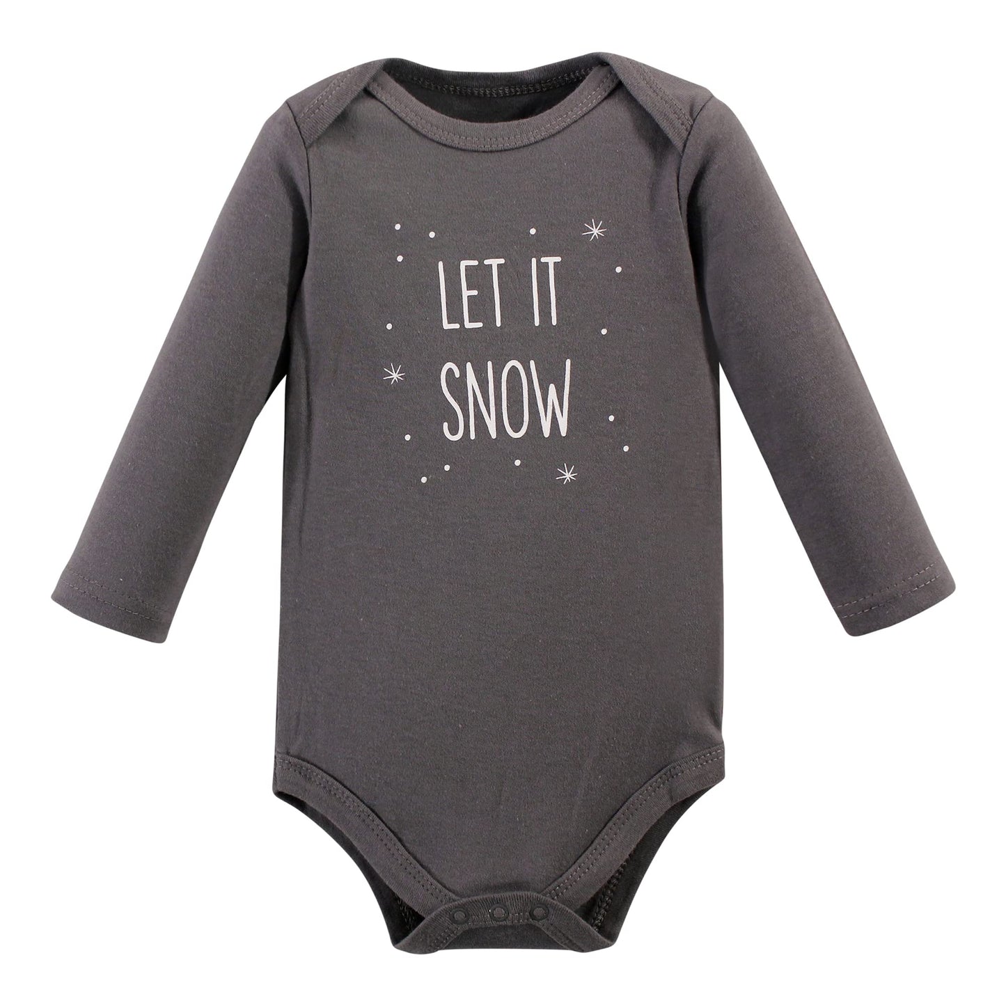 Hudson Baby Unisex Bodysuits Cotton Long-Sleeve Gray Penguin, 9-12 Months, Gray Penguin 3-Pack, 9-12 Months Us