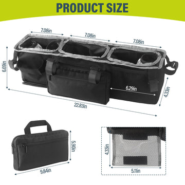 Jayobgo Double Stroller Organizer Bag For Bob Baby Jogger City Mini Gt2 Jeep Stroller, Universal Stroller Caddy Accessories With