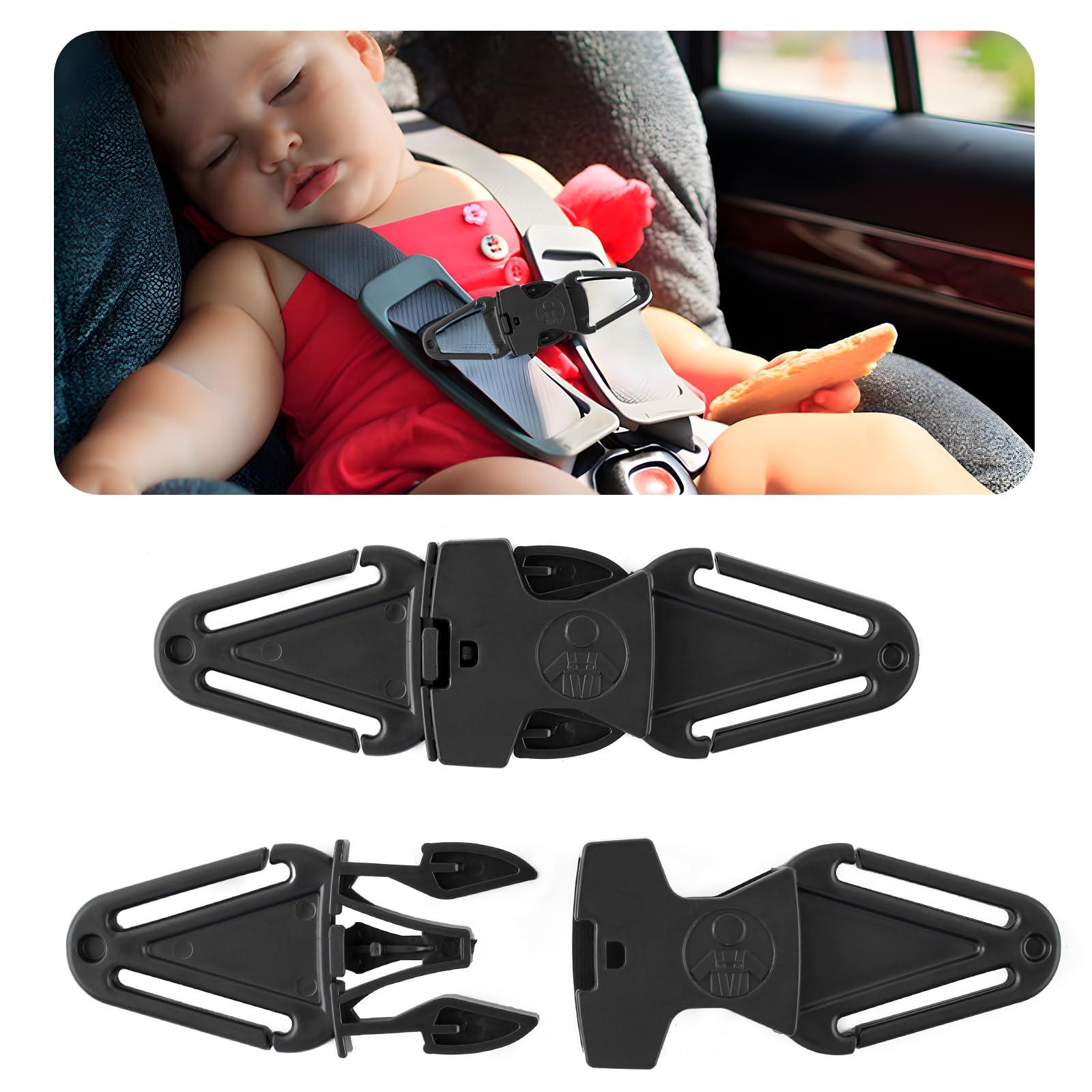 Anti Escape Safety Clip Baby Harness Chest Clips, Chest Strap Lock Prevent Children/Kids(Under 1.5 Years Old) Taking Their Arms