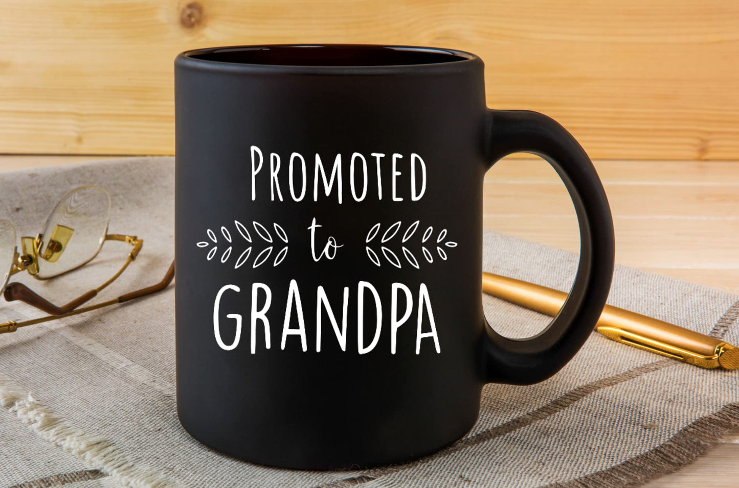 Pregnancy Announcement For Grandparents Black Coffee Mugs - Grandma To Be & Grandpa To Be 11 Oz Mugs - Great Pregnancy Reveal Id