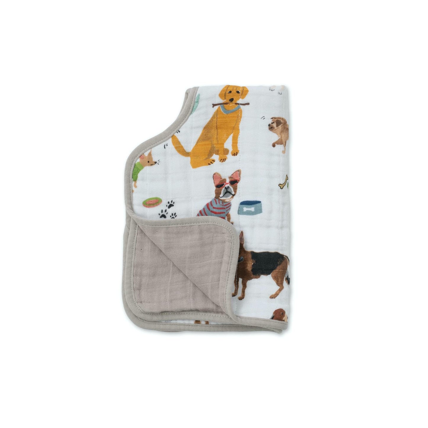 Little Unicorn Ultra-Absorbent Premium Burp Cloth | Soft On Baby'S Skin | Larger Size | Ergonomic Design (Woof)