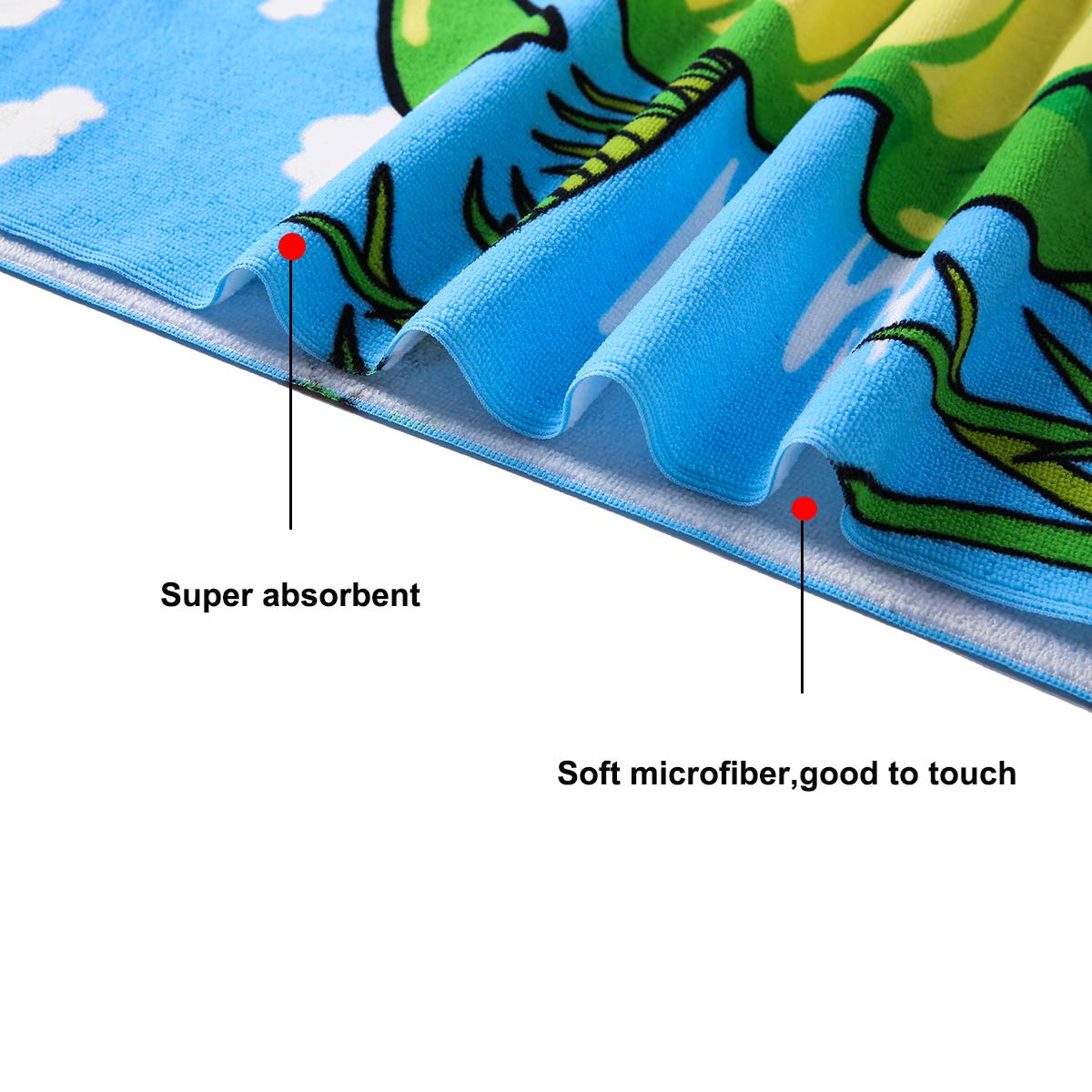 Jhong108 Kids Hooded Beach Towel For Age 1-6 Years Toddler Baby Boys - Super Absorbent Soft Microfiber Poncho Towel, Multi-Use F