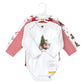 Hudson Baby Unisex Baby Cotton Long-Sleeve Bodysuits, Christmas Forest 3-Pack, 9-12 Months