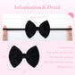 Yanjie Newborn Velvet Nylon Soft Elastics Bows Hairbands And Hair Accessories For Infants, Toddlers, Child (Black White Pink)