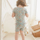 Vaenait Baby Short Sleeve Summer Sleepwear Pajamas 2Pcs Set Shirring Lacy Blue-Short L