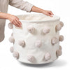 Acellegic Pom Pom Laundry Basket Hamper, 1 Pcs, Large