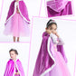 Fur Princess Costume Cape Fur Hooded Cloaks For Little Girls Dress Up Purple 4-5 Years(120Cm)