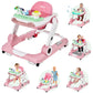 5 In 1 Baby Walker, Activity Baby Walker-Baby Bouncer, Rocker, Activity Center,Seat And Push Walker,Detachable Trampoline Mat, A