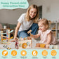 Wooden Montessori Toys for Toddlers 1-3, Baby Pounding Hammering Toy with Xylophone & Fishing Game, Car Ramp Racer, Stacking Blo