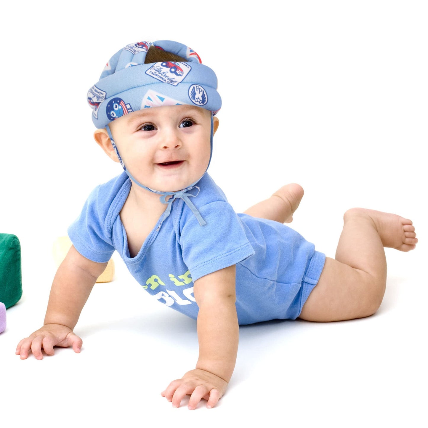 Simplicity Baby Safety Helmet Toddler Head Protection Cap Blue National Flag