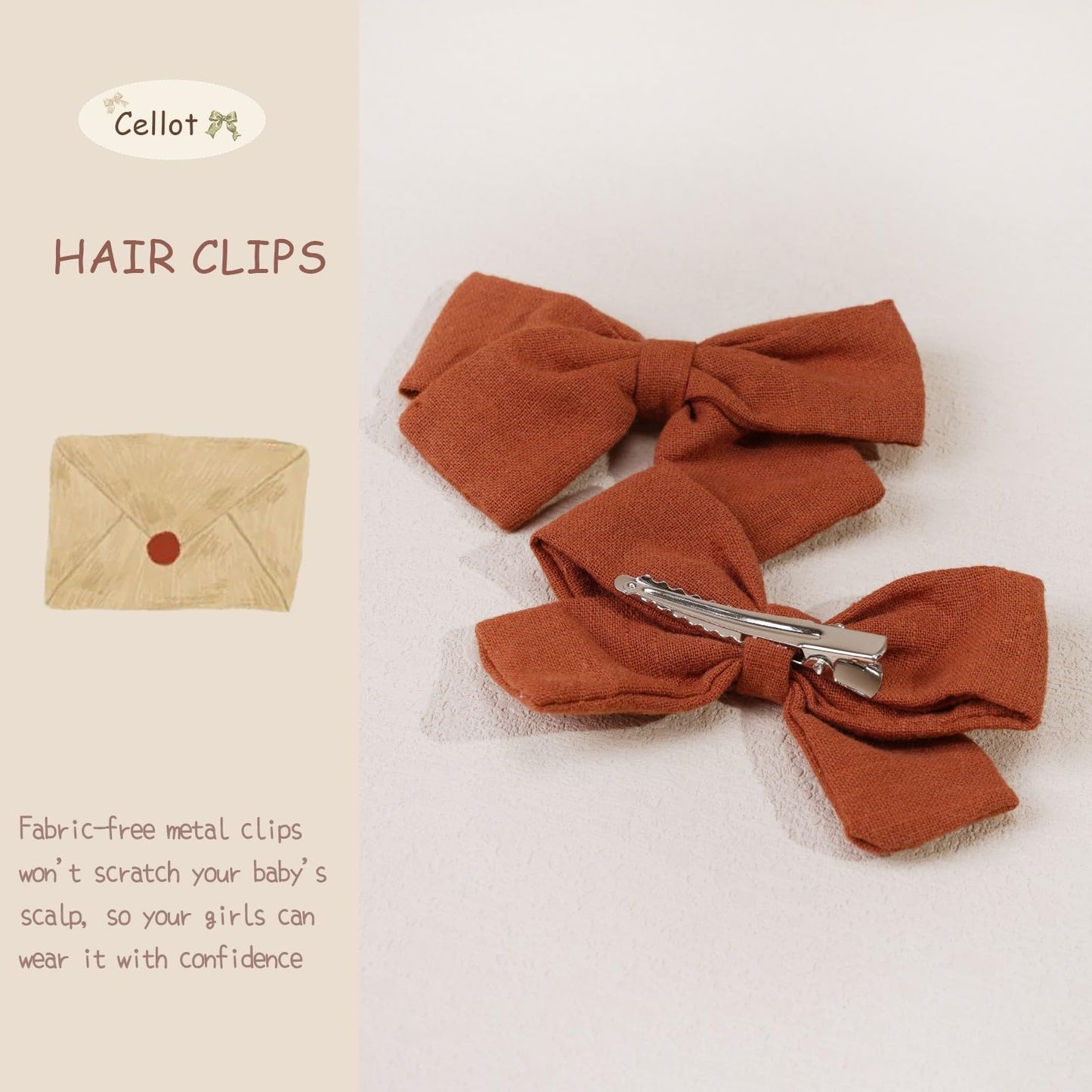 C  Llot Girls Hair Bows Linen Fabric 3.5' Bows Alligator Clips Hair Accessories For Little Girls Toddlers Kids And Teens,20 Pie
