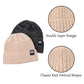 Simple Knitted Baby Beanie Hip-Hop Boys Winter Hat Toddler Kids Bonnet For Girl 0-5Y (Black+Khaki, L)
