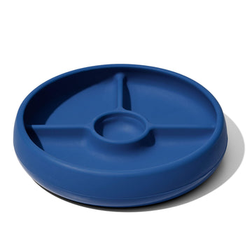 Oxo Tot Silicone Divided Plate Navy , 6.8X1.3 Inch (Pack Of 1)