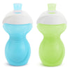 Munchkin Click Lock Bite Proof Sippy Cup, 9 Ounce,2 Count (Pack Of 1), Plastic, Blue/Green