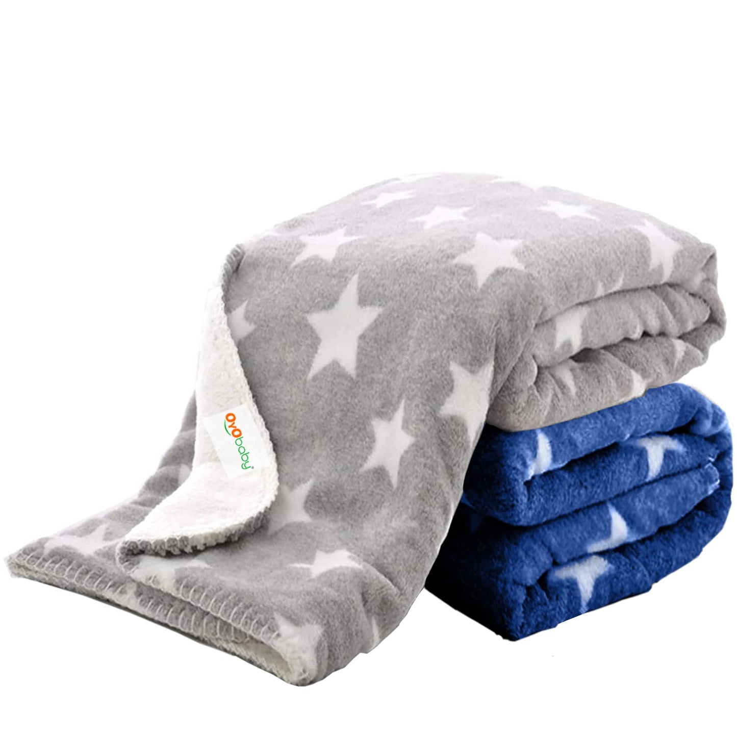 Oyo Baby Baby Square Blankets Combo | For New Born Babies Baby Boys, Baby Girls, Babies For 06 Months, Fleece, Skin Friendly, 2