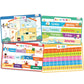 Merka Kids Placemats For Dining Table, 4 Pack Toddler Educational Placemats 17X11 In, Features Days Of The Week, Numbers 1-100,