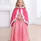 Itvti Princess Cloak With Hood Girls Cape Kid Toddler Costume Dress Up For Halloween Christmas Carnival Cosplay, Rose, 3-4 Years