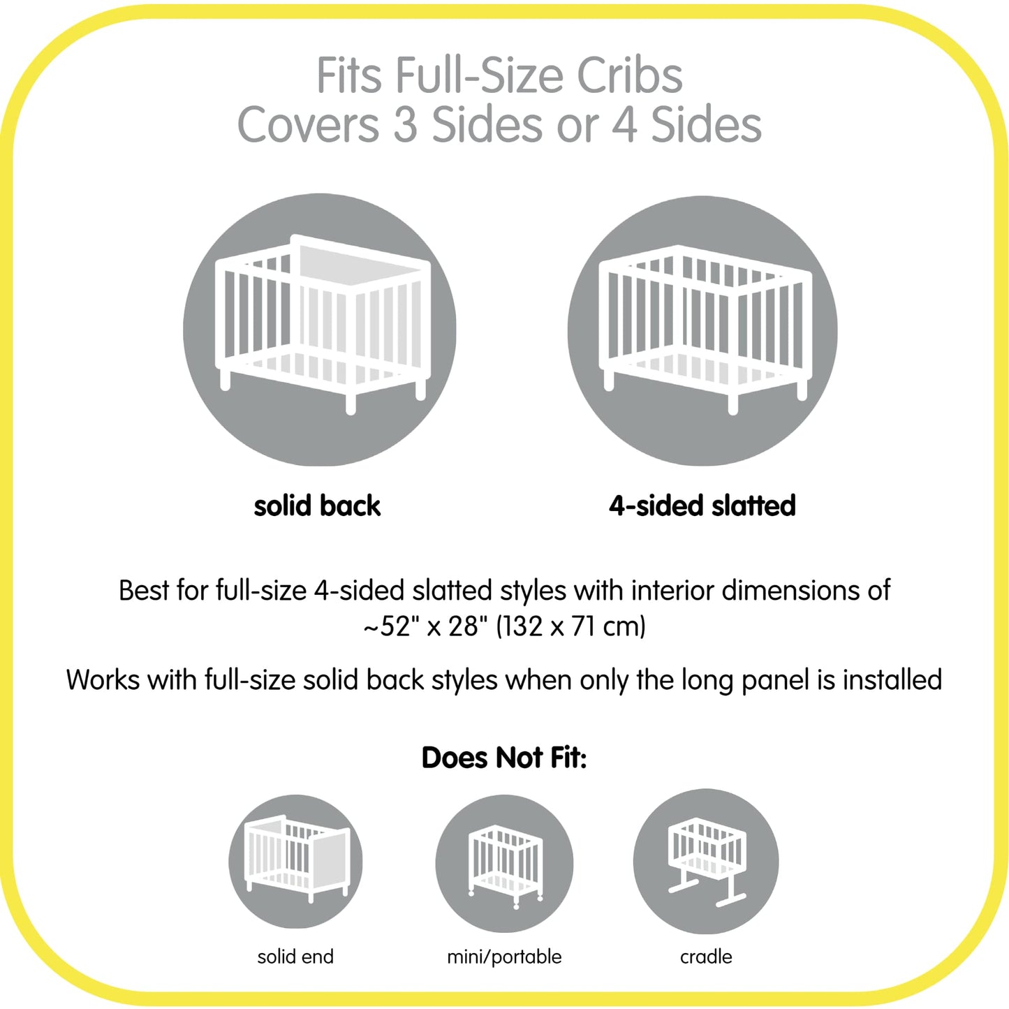 Breathablebaby Breathable Mesh Liner For Full-Size Cribs, Classic 3Mm Mesh, Best Friends (Size 4Fs Covers 3 Or 4 Sides)