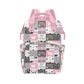 Woodland Pink Personalized Diaper Bag with Custom Name - Custom Baby Tote Backpack for Mom, Unique Gift for New Parents, Baby Sh