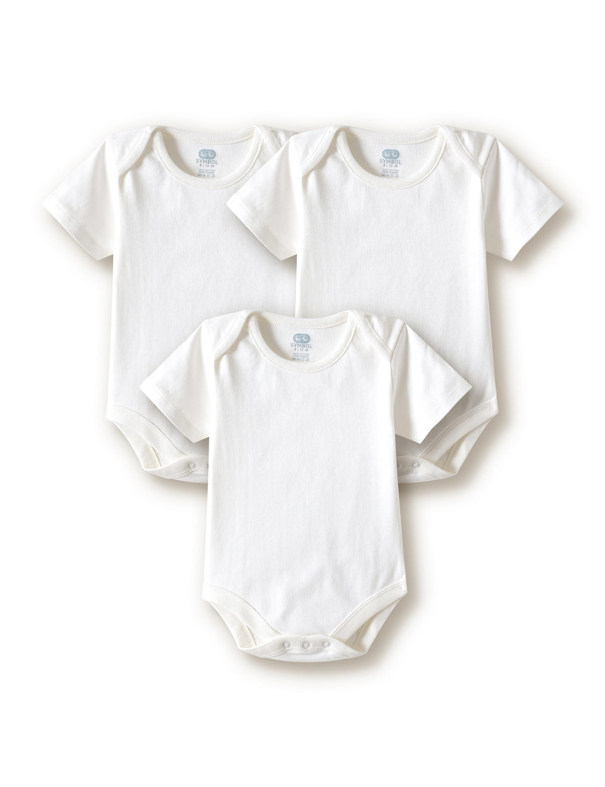 Amazon Brand Symbol Unisex 100% Cotton Half Sleeve Regular Fit Bodysuit (Pack Of 3) (SkBbsSs262001 (018 M)_Wswsws_1218 M)