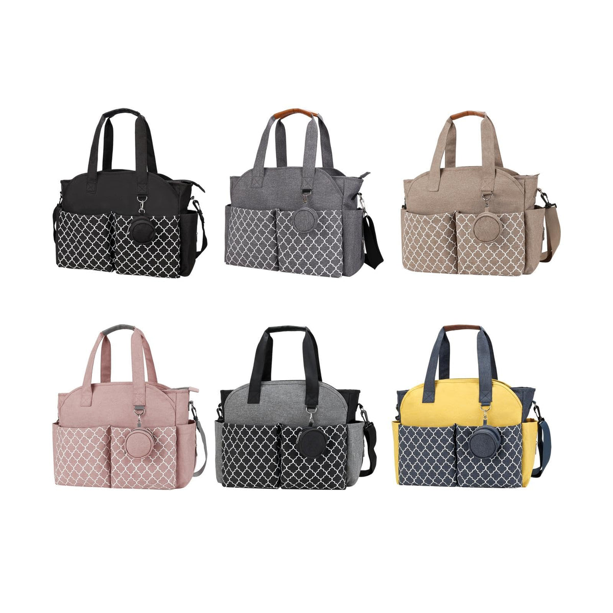 Fashion My Day Multifunctional Baby Diaper Mummy Changing Bag Handbag for Diaper Keys Phone Black