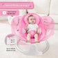 Bluetooth Baby Swing For Infants, Compact & Portable Pink Baby Girl Rocker, 3 Seat Positions, 5 Swing Speed, 10 Lullabies, Remot