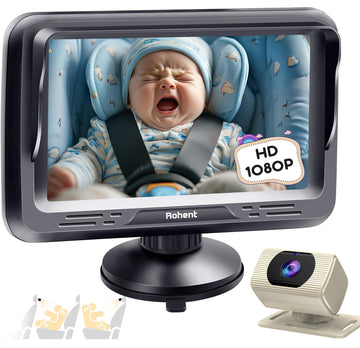 Rohent Beige Baby Car Camera - 1080P Hd, 360? Adjustable, Night Vision, 150? Wide-Angle Lens, Easy Installation, Perfect Match F