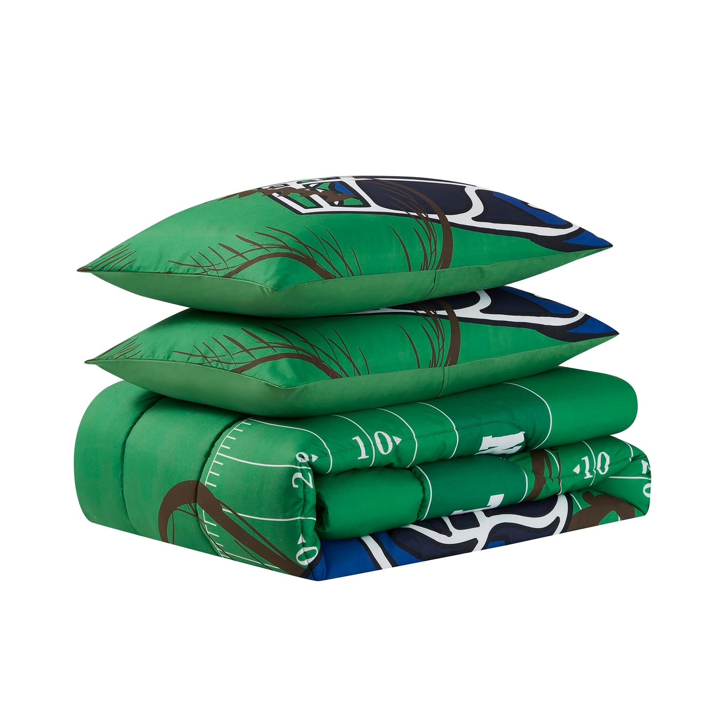 Kids Bedding Set Bed In A Bag For Boys And Girls Toddlers Printed Sheet Set And Comforter, Full, Football