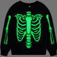 Akyzic Halloween Sweatshirt Kids Glow In The Dark Toddler Skeleton Shirt Unisex Baby Boys Pumpkin Long Sleeve Tops Halloween Out
