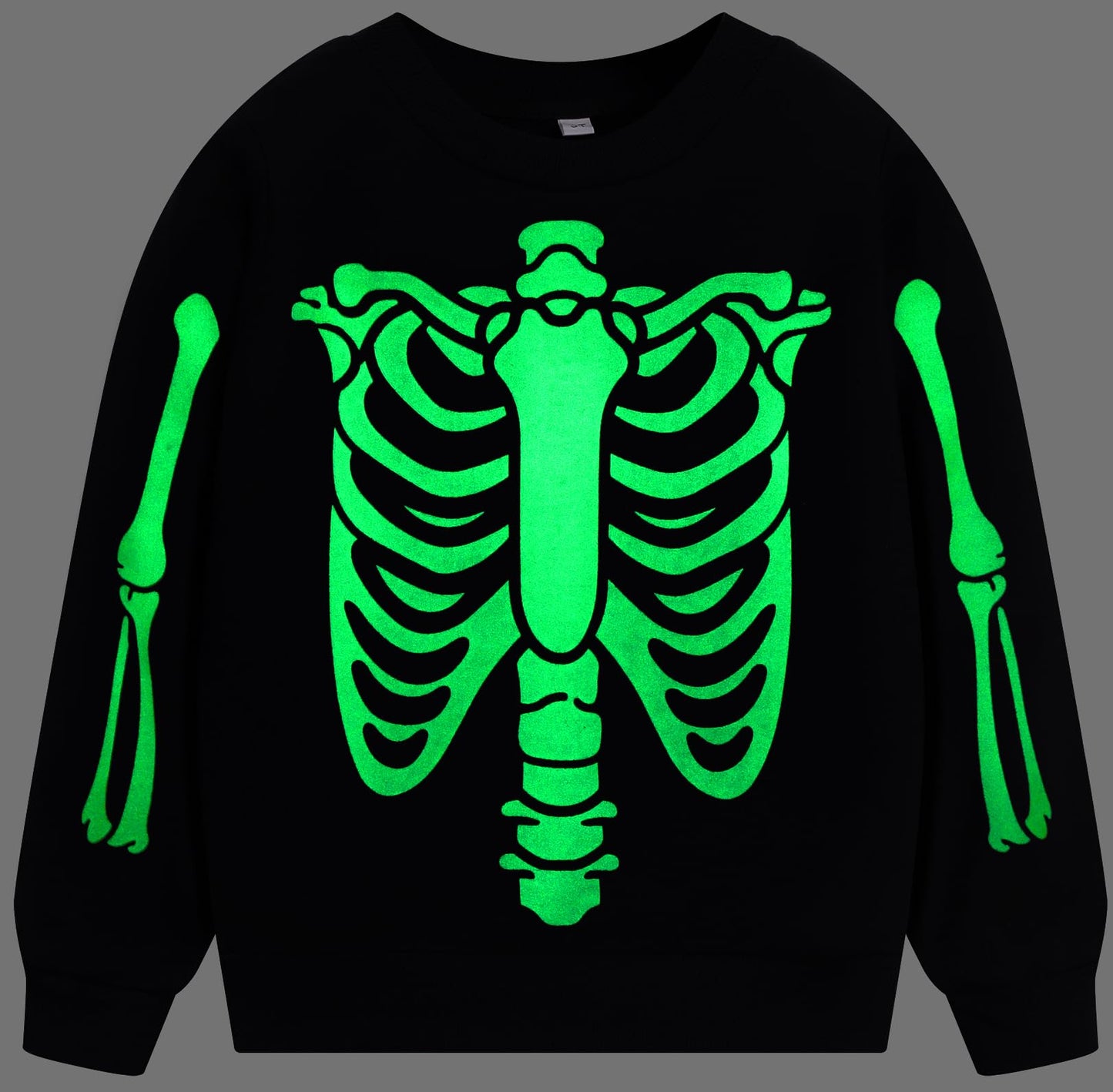 Akyzic Halloween Sweatshirt Kids Glow In The Dark Toddler Skeleton Shirt Unisex Baby Boys Pumpkin Long Sleeve Tops Halloween Out